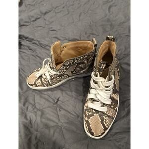 Chriatian Louboutin Louis Orlato Python Snake High top Flats sz 44/10.5- NEW!